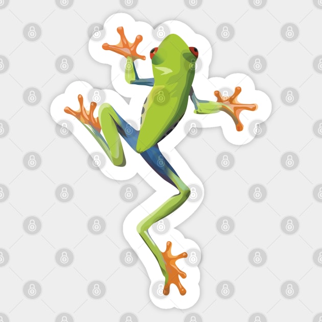 Greenery tree-frog Sticker by CatyArte